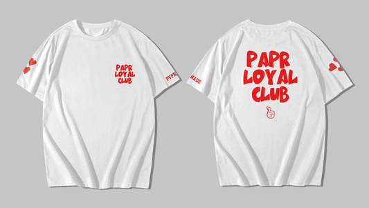 White PAPR Loyal Club Tee