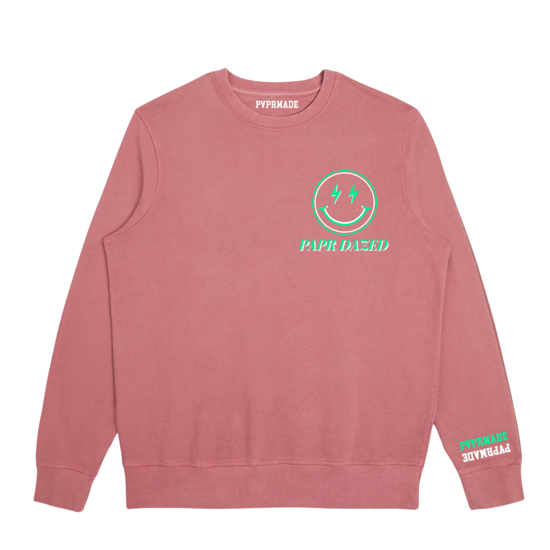 PAPR Dazed Rosewood Terry Crewneck Sweatshirt
