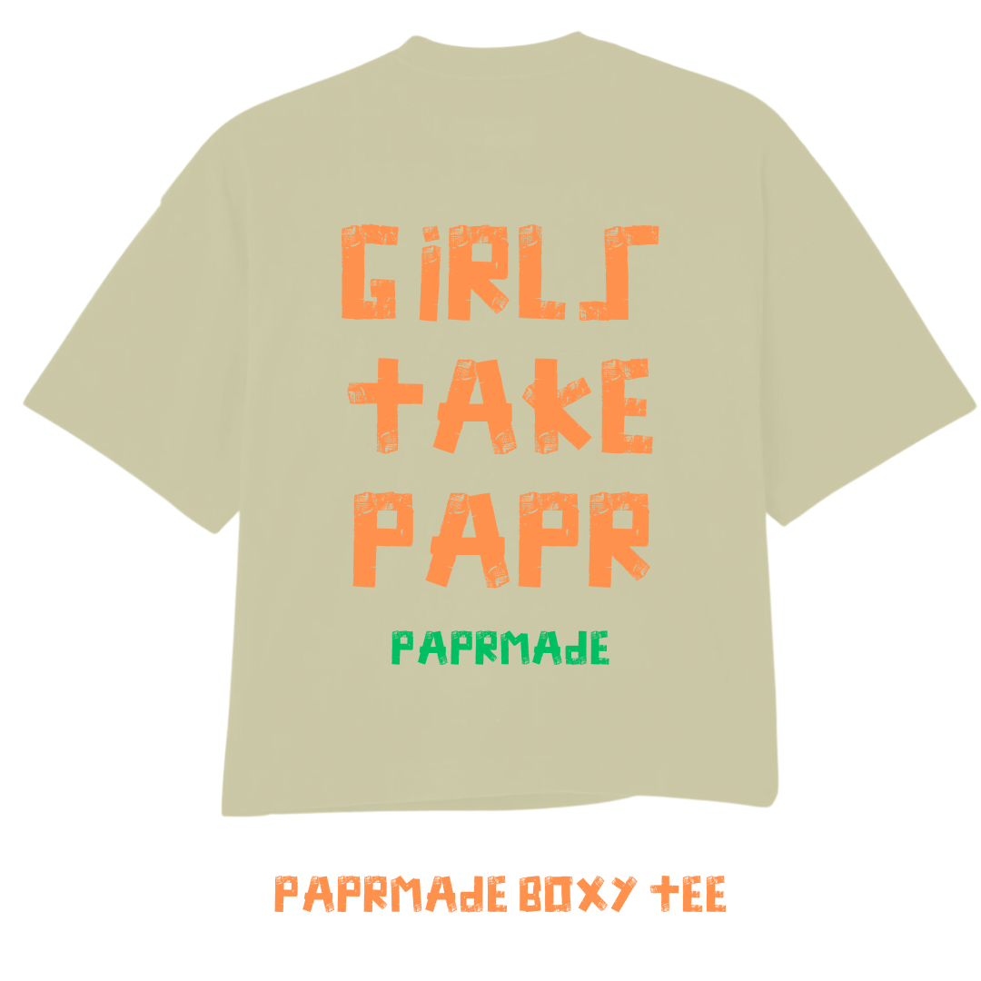 GIRLS TAKE PAPR BOXY TEE